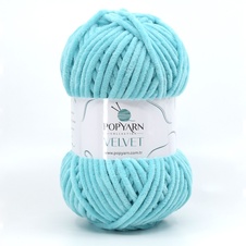 Knitting yarn Velvet B027 - blue