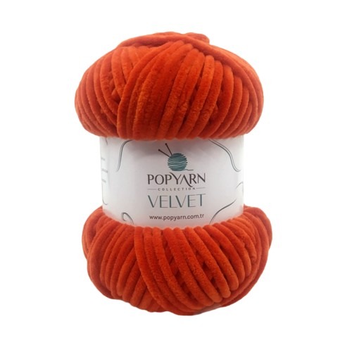 Knitting yarn Velvet B030 - orange