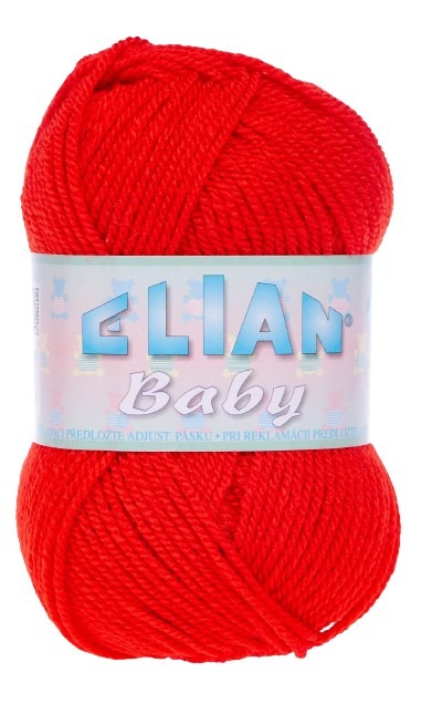 Pletací příze Elian Baby 207 - červená