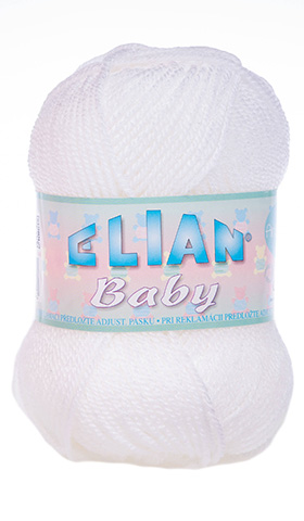 Pletací příze Elian Baby 208 - bílá