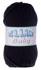 Pletací příze Elian Baby 217 - černá