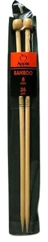 Pletací jehlice rovné bambusové - 8 mm