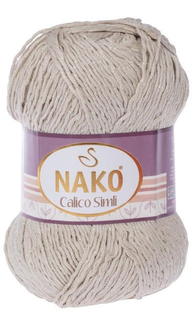 Knitting yarn Calico Simli 10874 - beige - Nako Calico Simli 10874