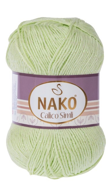 Knitting yarn Calico Simli 6707 - green - Nako Calico Simli 6707