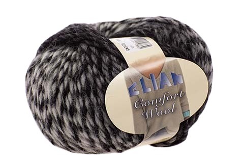 Pletacia priadza Comfort Wool 458 - čierna