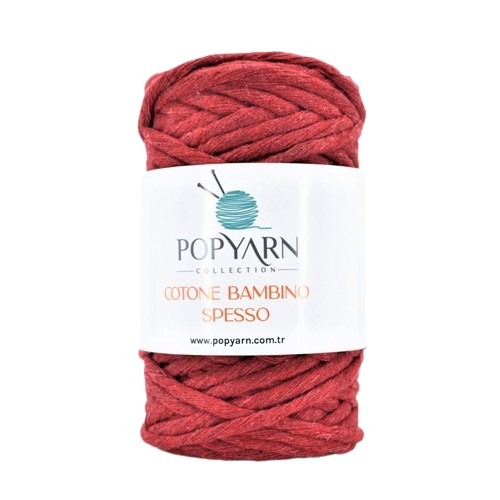 Příze Cotone bambino spesso B226 - červená, 250g 75m