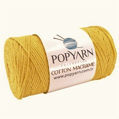 Příze Cotton Macrame B005 - žlutá, 250g 190m