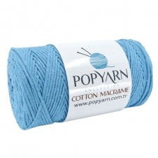 Příze Cotton Macrame B008 - modrá, 250g 190m