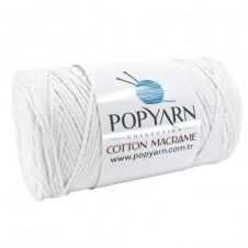 Příze Cotton Macrame B001, bílá 250g 190m