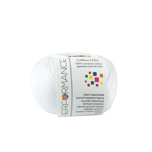 Bavlněná příze Cotton Xtra 02 - bílá 50g 150m