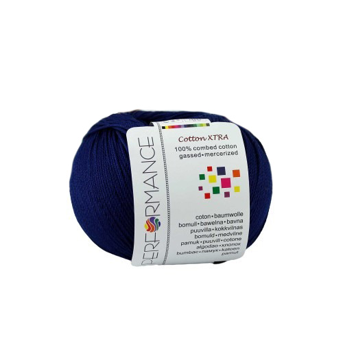 Bavlněná příze Cotton Xtra 109 - modrá 50g 150m