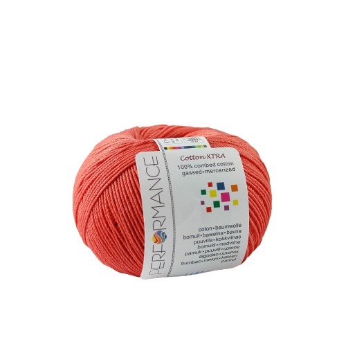 příze Cotton Xtra 16 - červená světlá