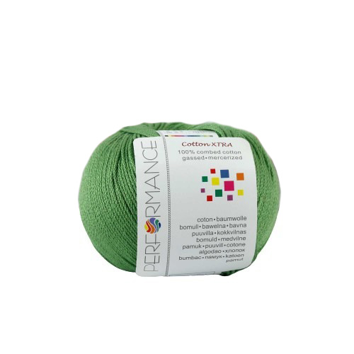 Bavlněná příze Cotton Xtra 161 - zelená 50g 150m