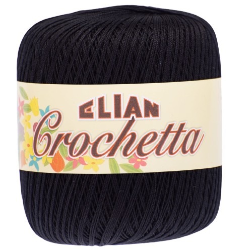 Příze Elian Crochetta 3202 - černá