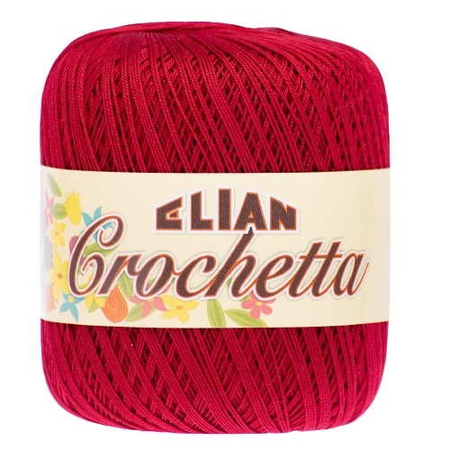 Příze Elian Crochetta 3248 - tmavá červená