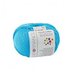 Bavlněná příze Dainty Cotton 124 - modrá, 50 g, 155m