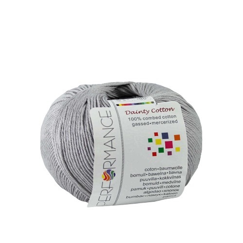 Bavlněná příze Dainty Cotton 232 - šedá, 50 g, 155m