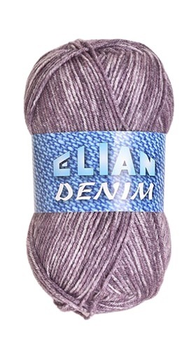 Pletací příze Elian Denim 675 - fialová