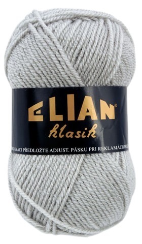 Pletacia priadza Klasik 130 - šedá - Fil à tricoter Elian Klasik 130