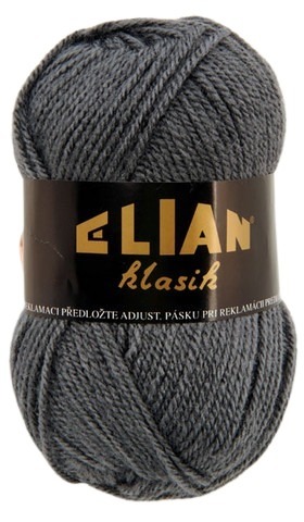 Pletací příze Elian Klasik 131 - šedá - Fil à tricoter Elian Klasik 131