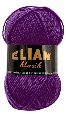 Knitting yarn Klasik 3374 - purple - Pletací příze Elian Klasik 3374