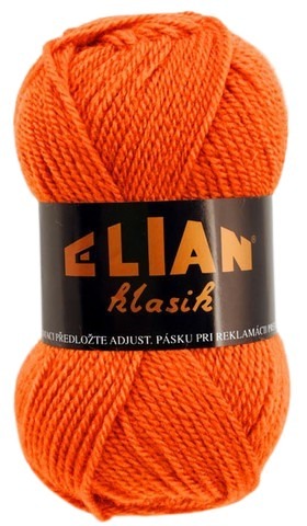Pletací příze Elian Klasik 5206 - oranžová antipilling - Elian Klasik 5206