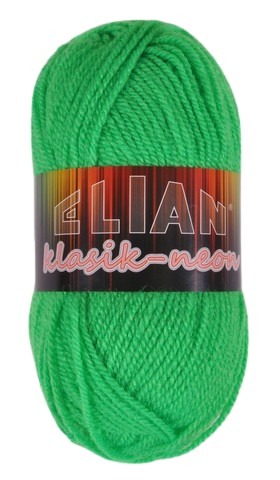 Knitting yarn Klasik Neon 10919 - green antipilling - Pletací příze Elian Klasik Neon 10919
