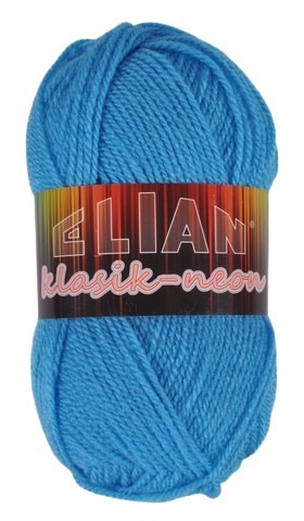 Knitting yarn Klasik Neon 6905 - blue - Pletací příze Elian Klasik Neon 6905