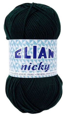 Příze Elian Nicky 204 - zelená tmavá