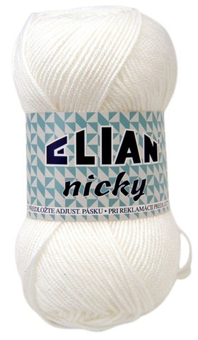 Příze Elian Nicky 208 - bílá