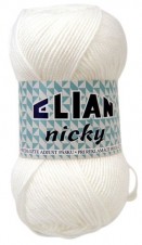 Pletací příze Elian Nicky 208 - bílá