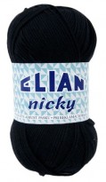 Pletací příze Elian Nicky 217 - černá