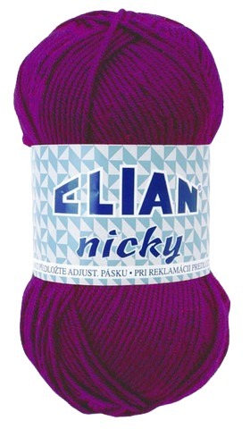 Pletací příze Elian Nicky 4967 - fialová