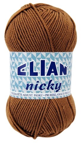 Pletací příze Elian Nicky 5166 - hnědá