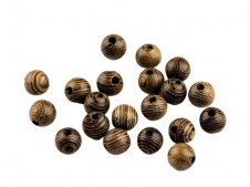 Dřevěné korálky (5ks) Ø6 mm - ořech