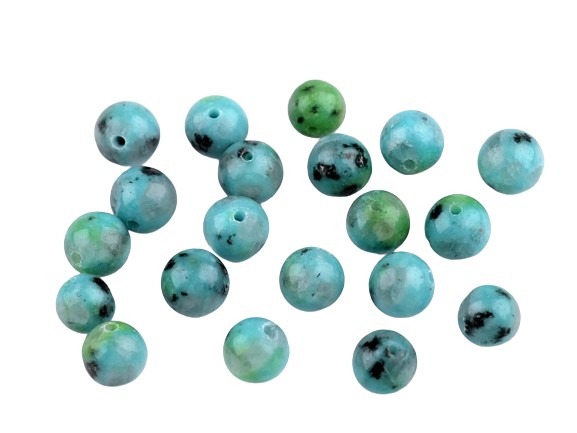 Minerálové korálky Kiwi stone (5ks) Ø8mm