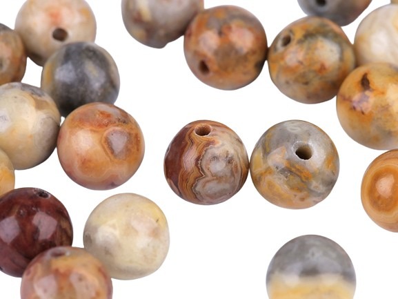 Mineral beads (5pcs) Ø8mm - yellow agate