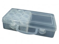 Plastový box / zásobník s dózami, 13x26x6 cm