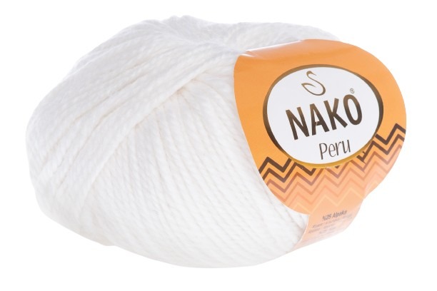 Knitting yarn Peru 208 - white - Nako Peru 208
