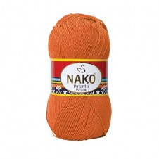 Pletací příze Nako Pirlanta Wayuu 11255 - oranžová, mikrovlákno