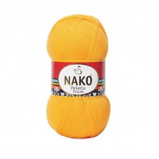 Pletací příze Nako Pirlanta Wayuu 184 - žlutá, mikrovlákno