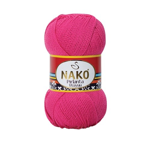 Knitting Yarn Nako Pirlanta Wayuu 6737 - Pink, Microfibre