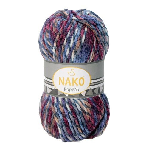 Strickgarn Nako Pop Mix 86584 - blau