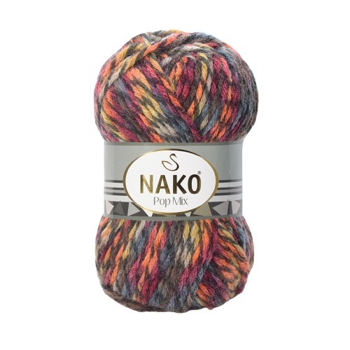 Pletací příze Nako Pop Mix 86593 - červená