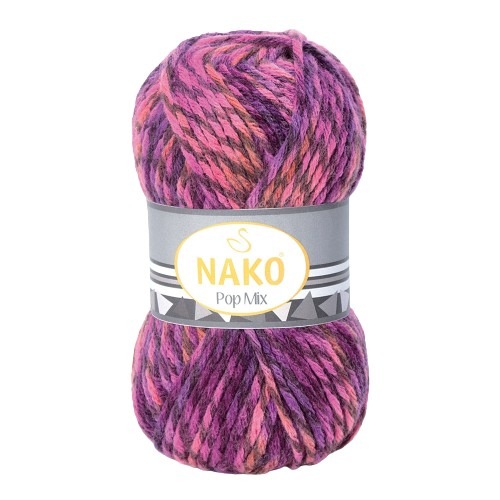 Knitting yarn Nako Pop Mix 86595 - lila