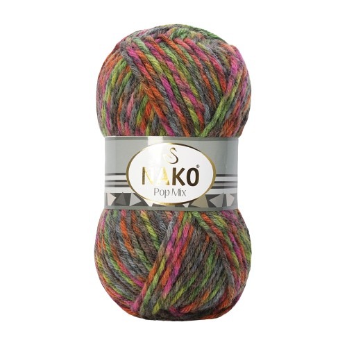 Włóczka Nako Pop Mix 86750- czerwony