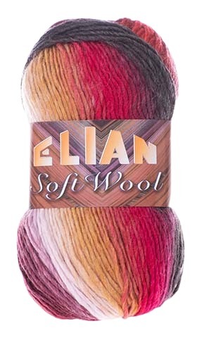 Pletacia priadza Soft Wool 040 - červená