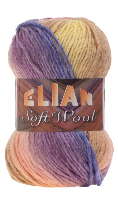 Pletací příze Elian Soft Wool 185 - fialová