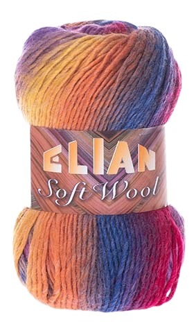 Příze Elian Soft Wool 808 - oranžová