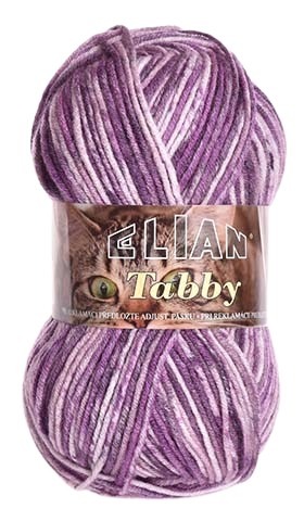 Knitting yarn Tabby 31895 - purple